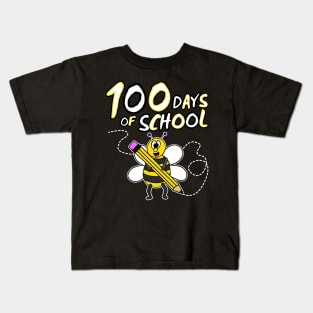 100 Days Of School Bee Wildlife Kindergarten 2022 Kids T-Shirt